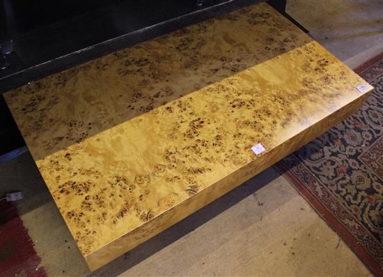 Burr wood coffee table